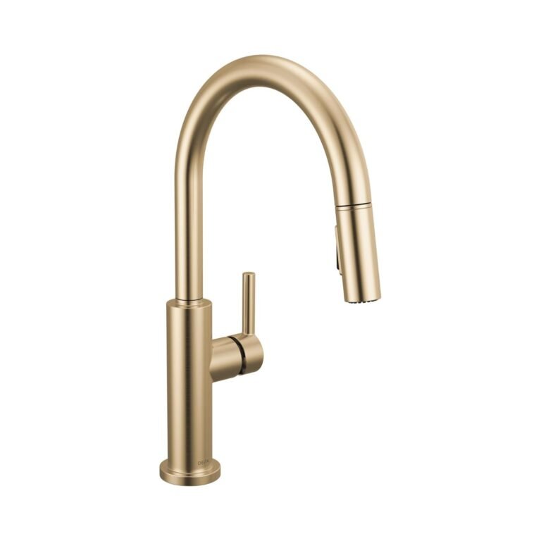 Ultimate Elegant Kitchen Pull-Down Faucet – 2 Spray Modes & Champagne Bronze Finish 5 Kitchen Pull-Down Faucet in champagne bronze with high-arc spout, pull-down spray head, and single lever handle
